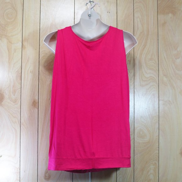 George Hot Pink Drape Neckline Tank - Picture 4 of 8